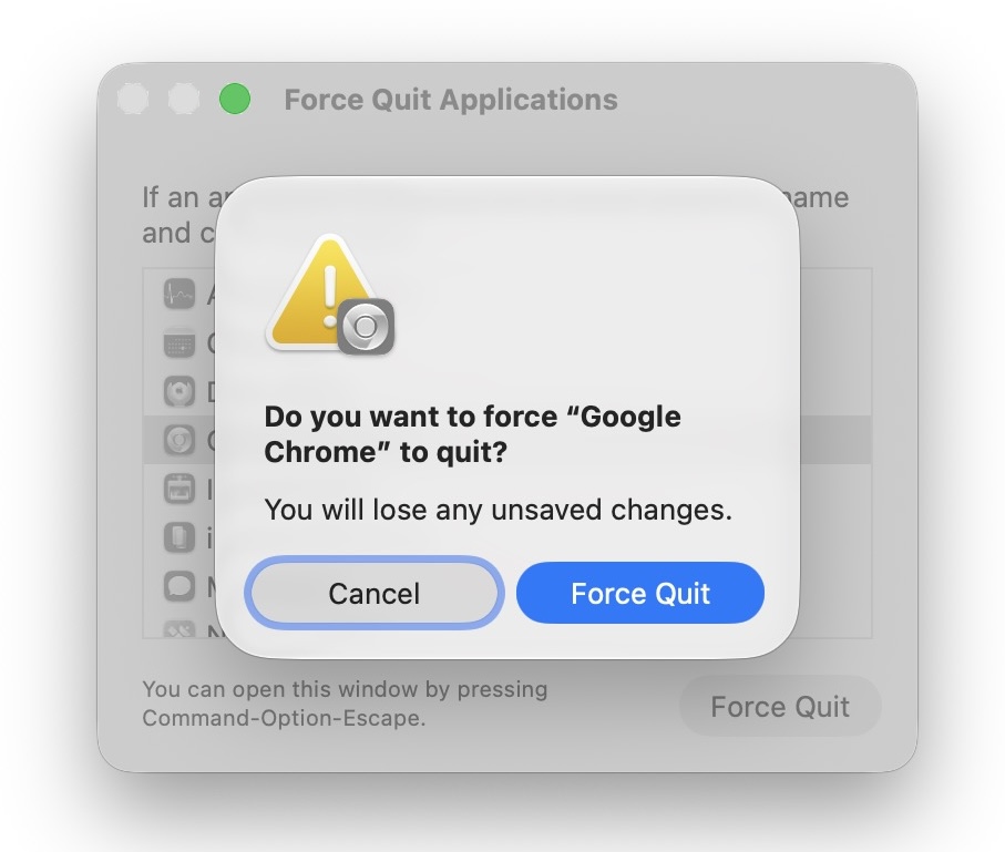 MacOS 27: Megakadt alkalmazások kilépési trükkje
