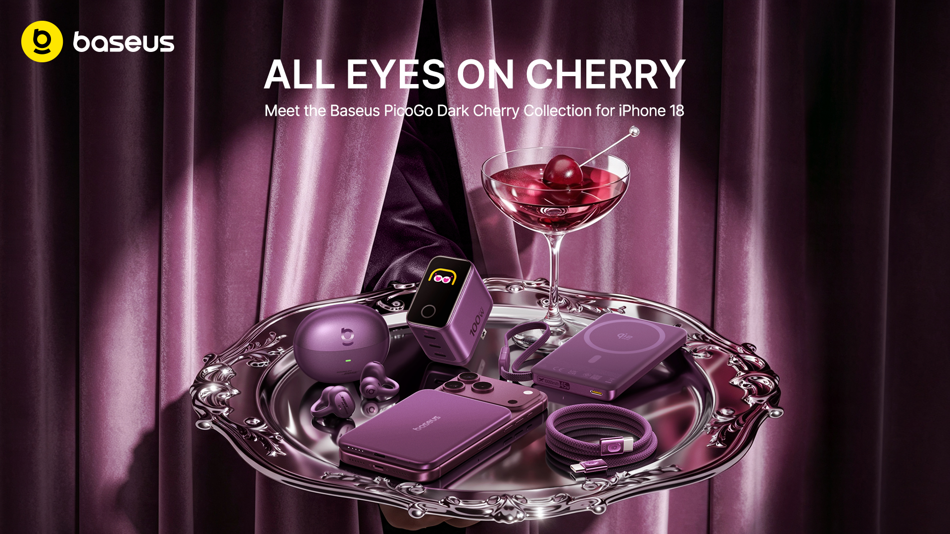 Baseus bemutatja új Dark Cherry töltőszériáját az iPhone 18-hoz